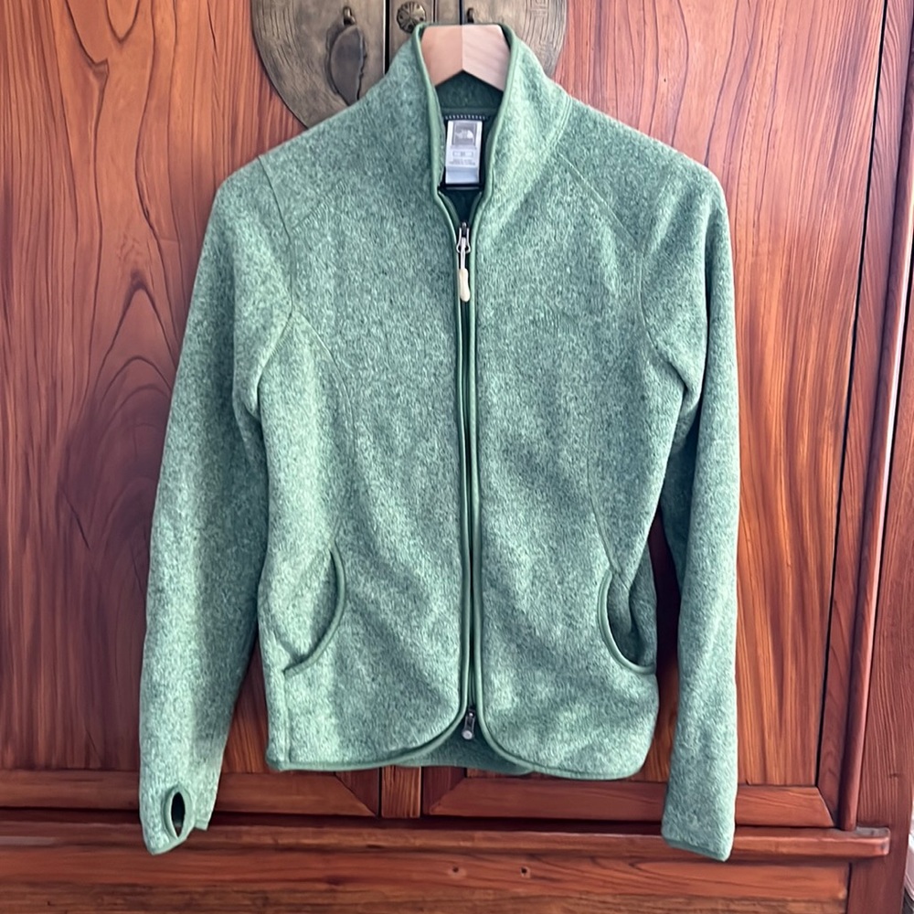 Light green Patagonia fleece zip up jacket